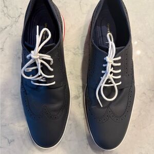 Cole Haan Grandevolution Wingtip Oxford Blue Leather Shoes size 13